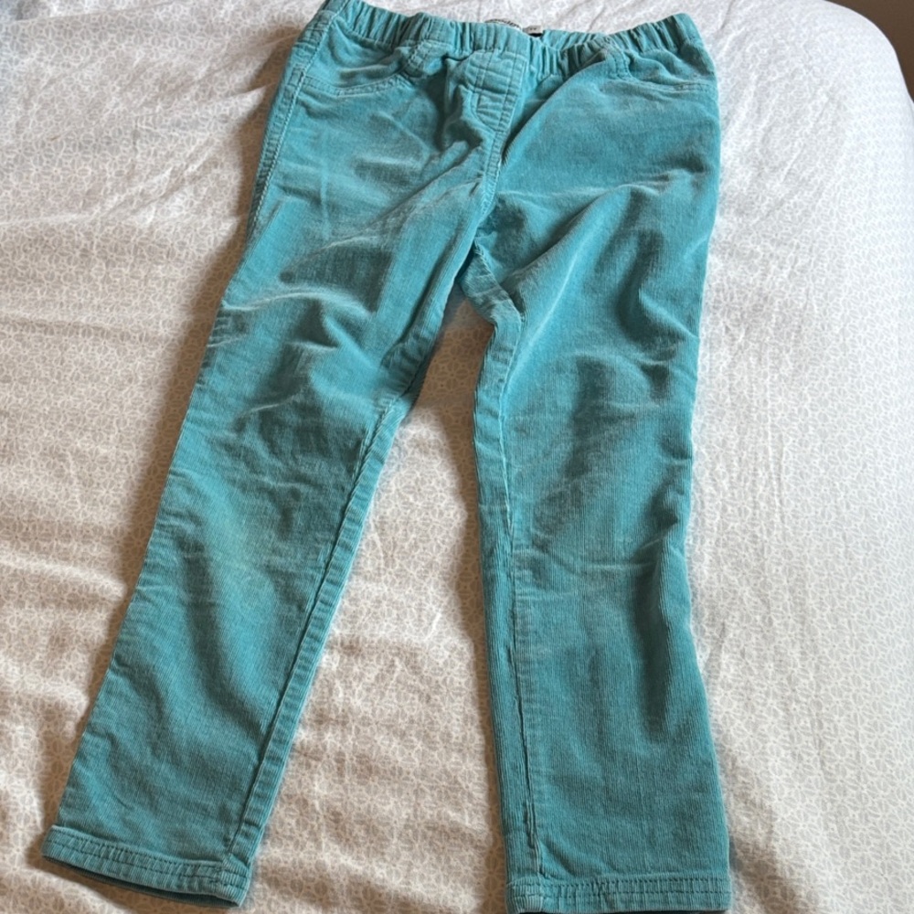 Mini Boden Teal corduroy girls leggings